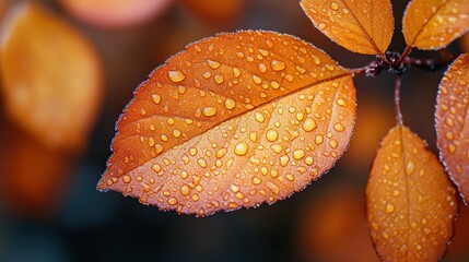 A close-up of an orange leaf highlights the beauty of nature amidst changing seasons.