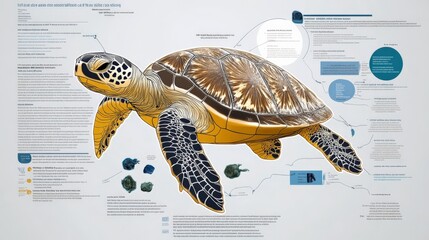 Colorful Infographic of Sea Turtle Lifecycle Stages