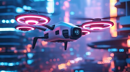 An advanced drone designed for futuristic delivery