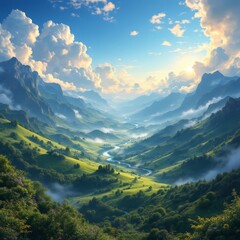 Panoramic vista of Amen.