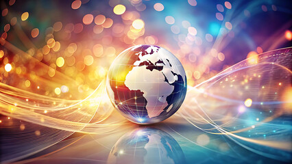 Modern world map Elements Abstract Background