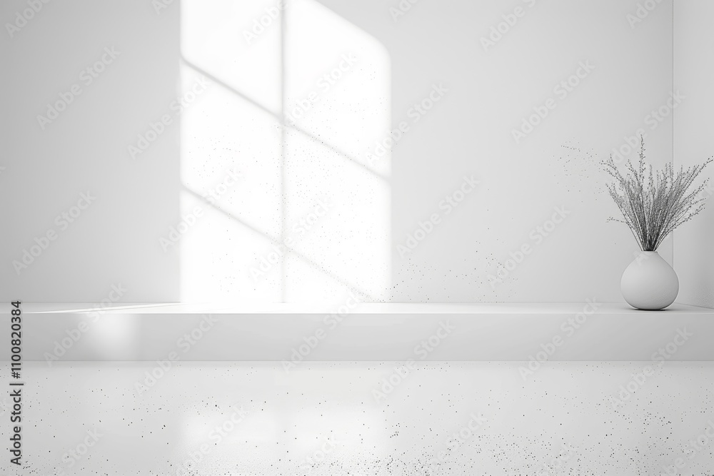 Poster minimalistic white wall background with gradient effect