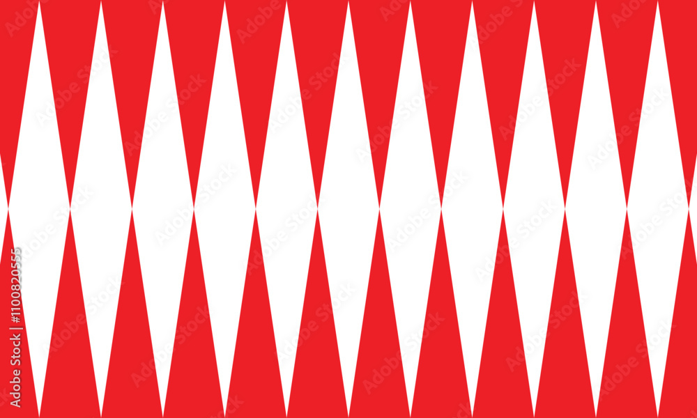 Poster abstract monochrome geometric red rhombus style pattern can be used background.