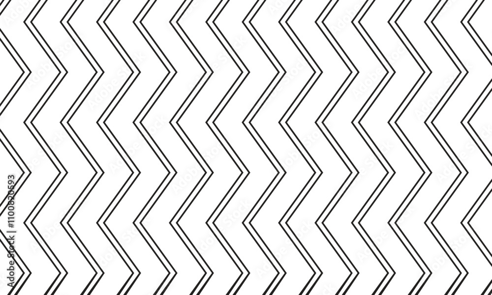 Aufkleber abstract simple black double thin corner wave line pattern can be used background.