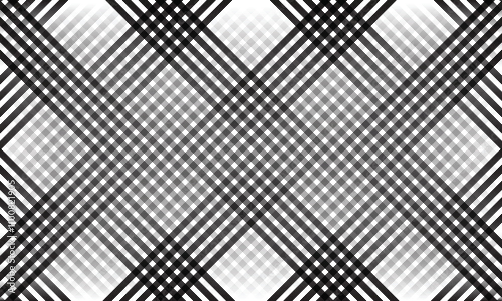 Poster abstract simple black white gradient diagonal cross line pattern can be used background.