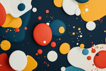 Bold Abstract Design with Colorful Splashes Creative Studio Visual Art Digital Environment Artistic Perspective