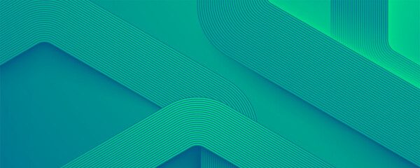 Obraz premium Green tosca abstract background cicles lines texture design vector