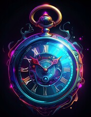 background with clock