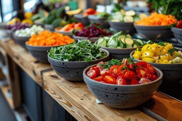 Healthy Organic Vegan Cafe Serving Fresh Salads, Grain Bowls, Juices, and Wholesome Dishes for Health-Conscious and Eco-Friendly Diners