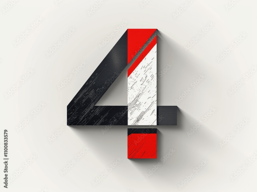 Aufkleber modern minimalist 4t logo design for web development