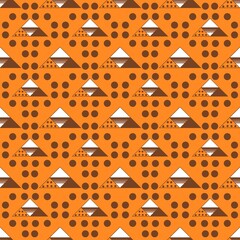 seamless pattern with triangle and circle