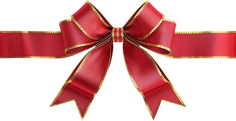 Elegant Red and Gold Christmas Bow &ndash; Festive Holiday Ribbon Decoration

