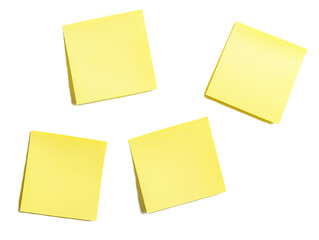 Yellow post-it, isolated on white or transparent background, png file