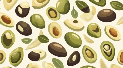 Obraz premium Playful Olive Design in Various Forms