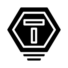 Obraz premium Dead End glyph icon