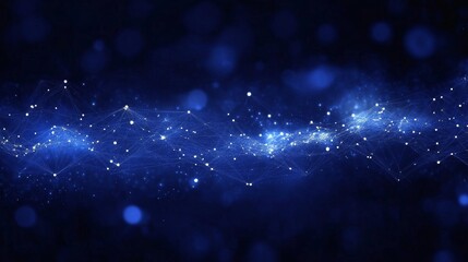 Obraz premium Abstract Digital Network Background with Glowing Lines and Dots for Technology and Communication Concept