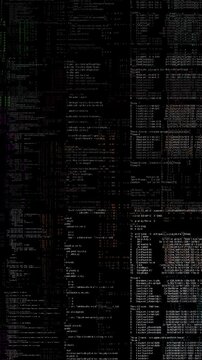 Futuristic Hacker interface Internet information technology program code virus alert cyber security code background animation. encrypted virtual. Programming code hacking concept. 4K 3D