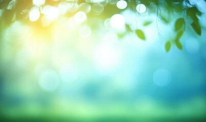Obraz premium Serene Outdoor Scene Dreamy Background with Bokeh Effect and Soft Light Transition