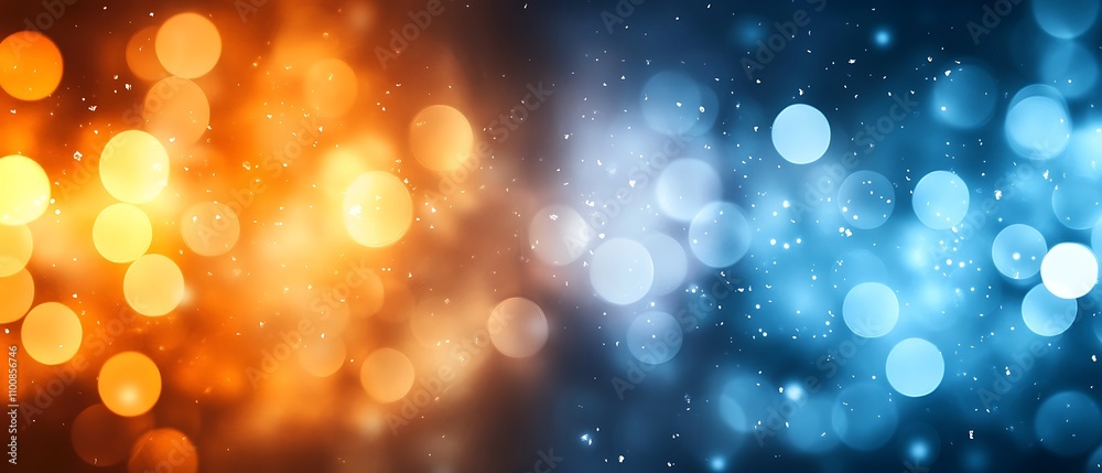 Wall mural dark blue design and orange gradient abstract background design banner with blur design