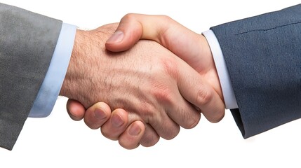 Obraz premium Corporate partnership trust building through a handshake in a professional office environment