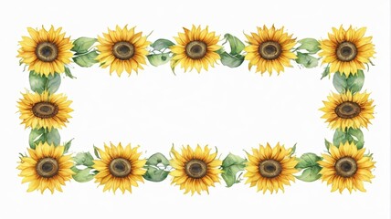 there is a picture of a frame made of sunflowers