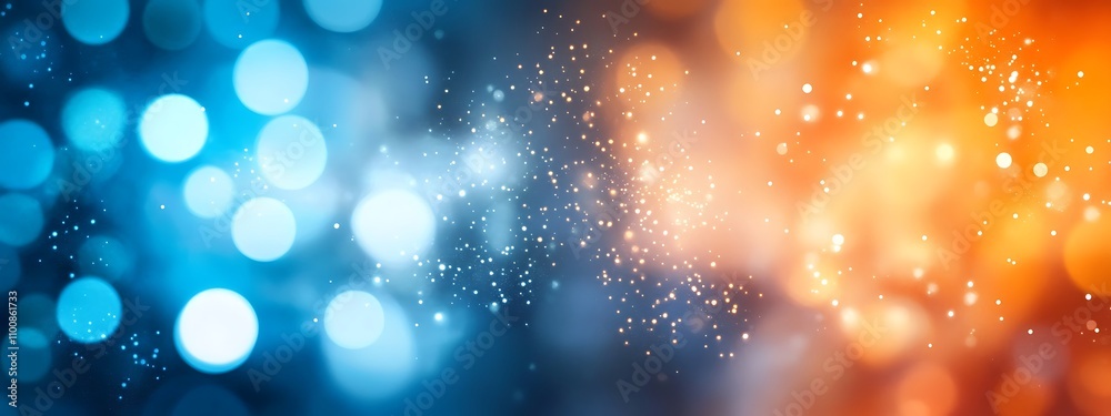 Wall mural dark blue design and orange gradient abstract background design banner with blur design