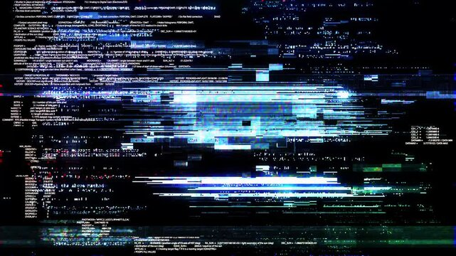 Cyber Crime Hacking attack System virus or internet system crash hacking concept. 4K Computer virus attack, cyber security, malware, crime, spying software technology. hacking attack. error message.