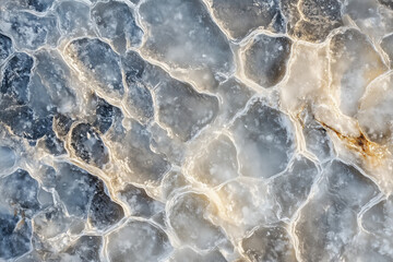 Obraz premium Aerial View of Frozen Winter Water Surface