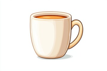 Obraz premium Elegant Vintage Coffee Cup Design in Hand-Drawn Style