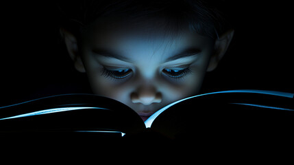 Open book with glowing pages, symbolizing effective learning and education. The image captures the essence of creativity, imagination, and the power of reading to expand horizons.