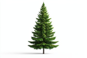 Fototapeta premium Hyperrealistic Evergreen Pine Tree Illustration