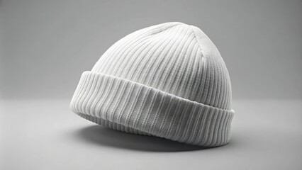 White Beanie Hat Mockup - Fashion Photography Design