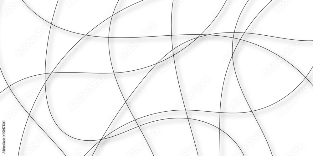 Leinwandbilder white abstract background with black diagonal lines and shadows. modern random pattern line stroke t
