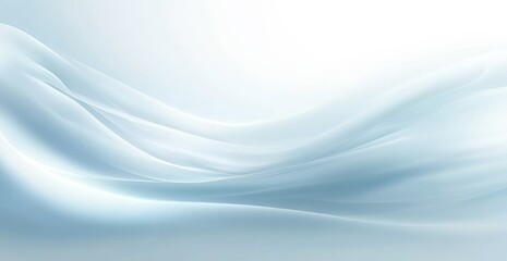 Serene Minimalist Gradient Background with Soft White and Light Blue Waves