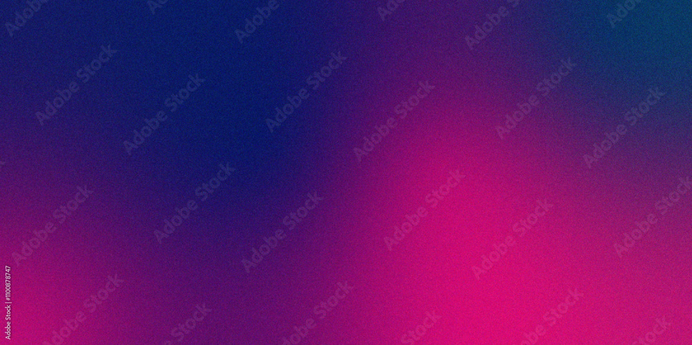 Poster Digital grainy gradient with a colorful soft noise effect. Vintage Grunge Texture Pattern in blue and pink Tones for Artful Wallpaper. Gradient blur, noise, grain, texture abstract background.	