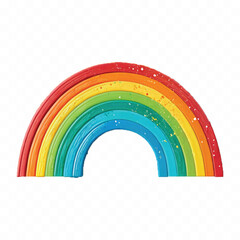 Fototapeta premium abstract 3d rainbow paint splashes in curve style isolated on white background