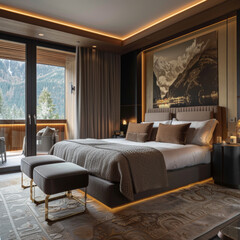 Obraz premium luxury apartment comfortable suite lounge