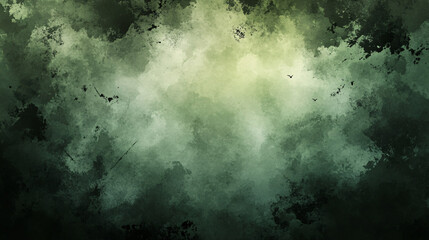 Obraz premium A textured, abstract background featuring soft green and dark hues, evoking a misty or foggy atmosphere suitable for various artistic projects.