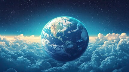 A retro cartoon-style illustration of planet Earth emphasizes the whimsical nature of environmental awareness and activism.