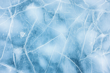 Obraz premium Aerial View of Frozen Winter Water Surface