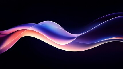 Abstract Fluid Waves Gradient Background in Blue Purple Pink 3D Motion Design Element