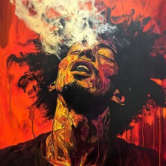 A Transcendent Moment: An Abstract Portrait of Intense Emotion and Inner Peace