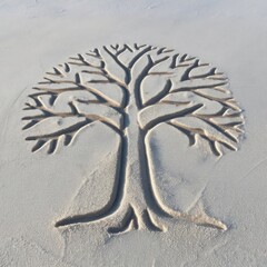 tree on the sand