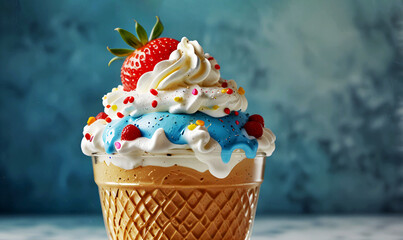 Delicious ice cream cone from Ice Cream For Breakfast Day