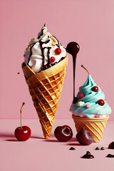 Delicious ice cream cone from Ice Cream For Breakfast Day