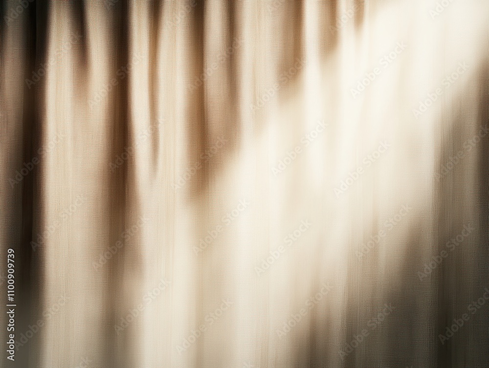 Aufkleber A soft light filters through textured curtains, creating an ethereal atmosphere with gentle shadows and warmth.