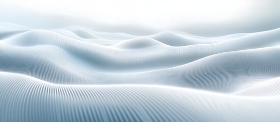 Obraz premium Abstract Light White Wavy Background Minimalistic Digital Art Texture Smooth Modern Gradient Design