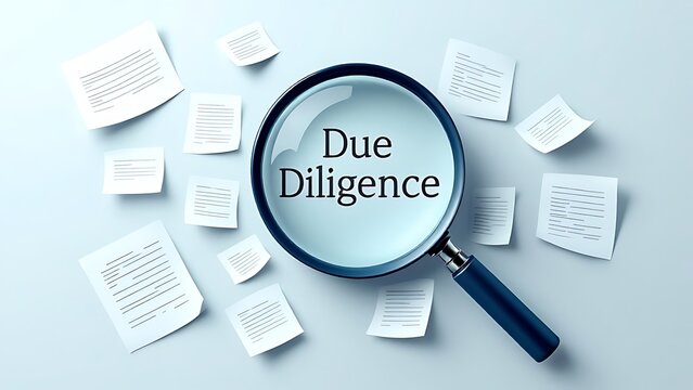 Due Diligence and risk management as a business concept to investigate and verify or evaluate a person or contract for making a decision looking for risks benefits and liabilities for an informed.