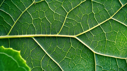 Obraz premium Close-up of green leaves on a tree with vibrant foliage and natural texture