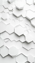 Fototapeta premium Abstract Hexagon Pattern: Clean, modern, and minimalist design featuring an array of 3D hexagons creating a textured, geometric background. Perfect for presentations, websites.